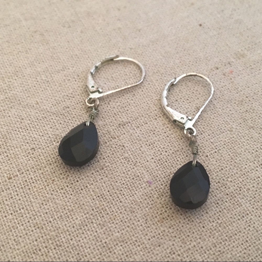 Black drop earrings